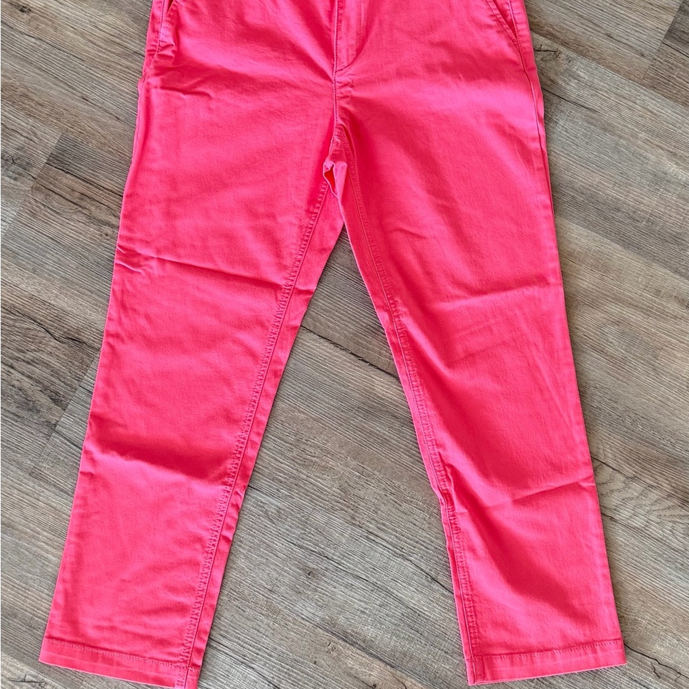 NWT Loft Monroe Slim Fit Chinos in Vibrant Pink, Size 6